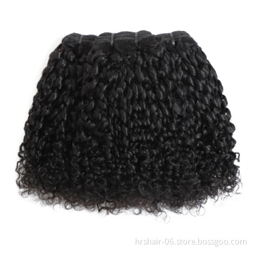Hot Selling Double Drawn Virgin Funmi Hair pixie curl funmi hair